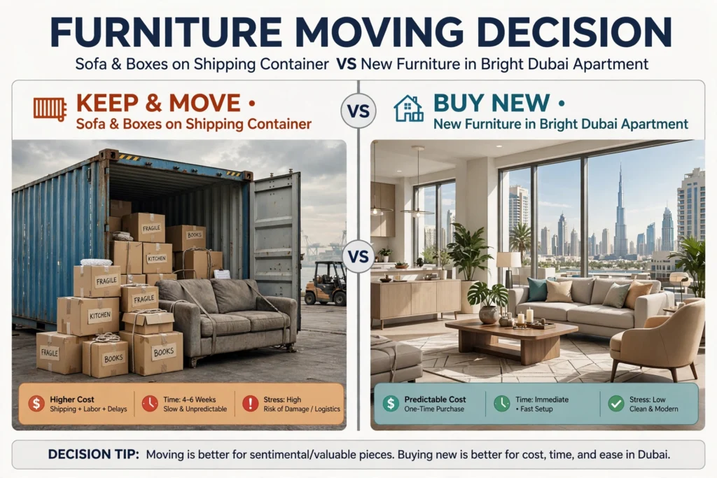 ship furniture to Dubai or buy new